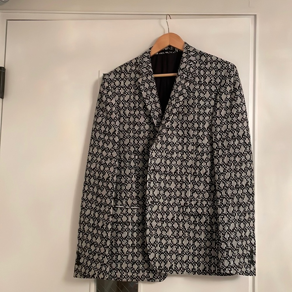 Versace collection jacket black and white